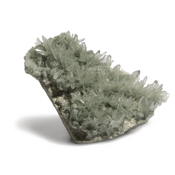 Water Clear Formation fully Covered in Green Chlorite and ANATASE Sparkles