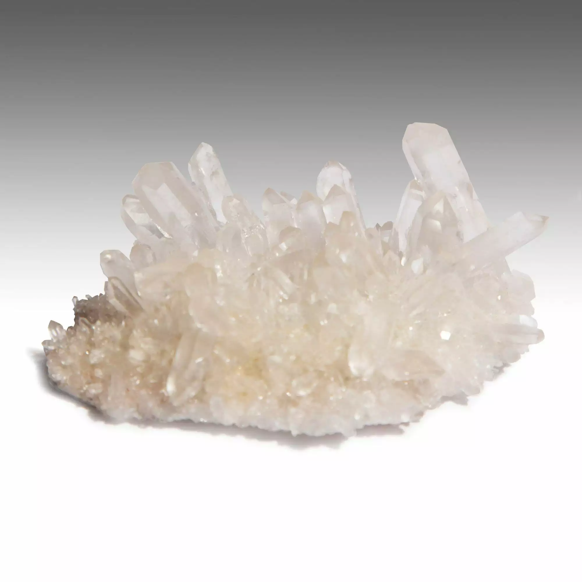 Clear Points Cluster Plate With White Milky Druzy Base - Image 2